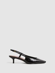 Chaussures à talons à bride arrière en cuir Reiss Jade - Image 1 de 5