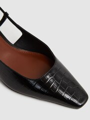Chaussures à talons à bride arrière en cuir Reiss Jade - Image 5 de 5