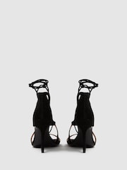 Reiss Black Kate Leather Strappy High Heel Sandals - Image 4 of 4