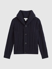 Cardigan en maille torsadée Reiss Ashbury - Image 2 de 6