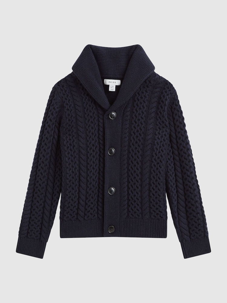 Cardigan en maille torsadée Reiss Ashbury - Image 2 de 6