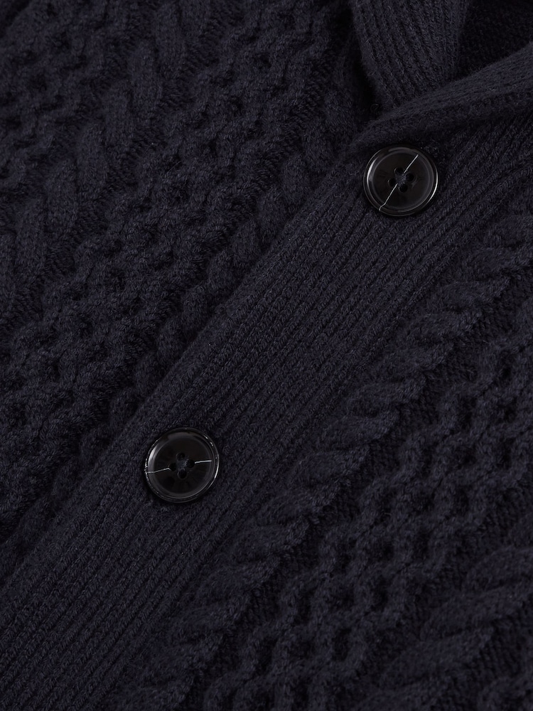 Cardigan en maille torsadée Reiss Ashbury - Image 6 de 6