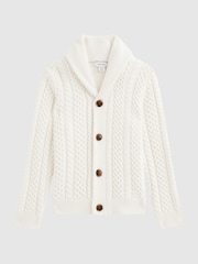 Cardigan en maille torsadée Reiss Ashbury - Image 2 de 6