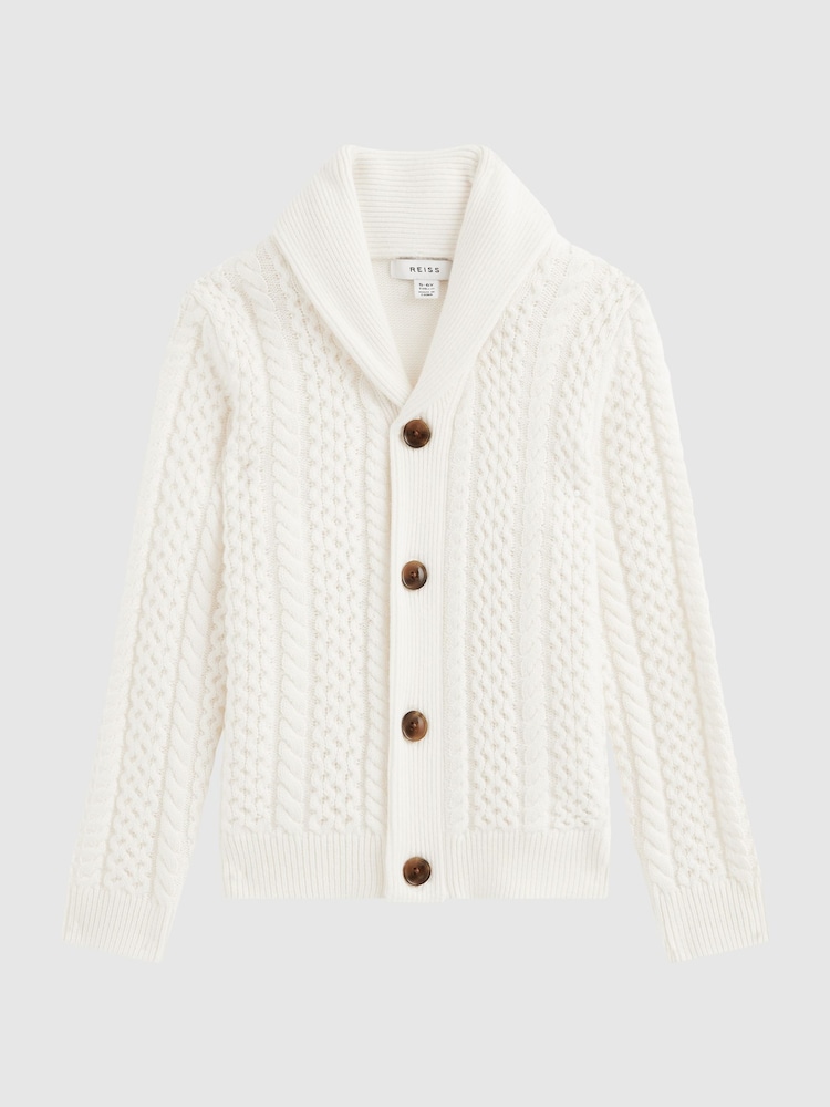 Cardigan en maille torsadée Reiss Ashbury - Image 2 de 6