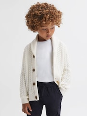 Cardigan en maille torsadée Reiss Ashbury - Image 3 de 6