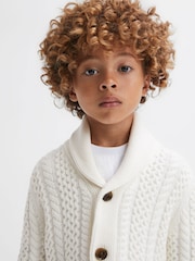 Cardigan en maille torsadée Reiss Ashbury - Image 4 de 6
