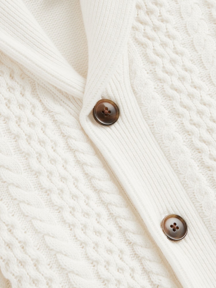 Cardigan en maille torsadée Reiss Ashbury - Image 6 de 6