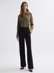 Reiss Black Dulcie Leather Slingback Heels - Image 2 of 5