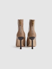 Reiss Camel Lyra Signature Leather Ankle Boots - Image 4 of 5