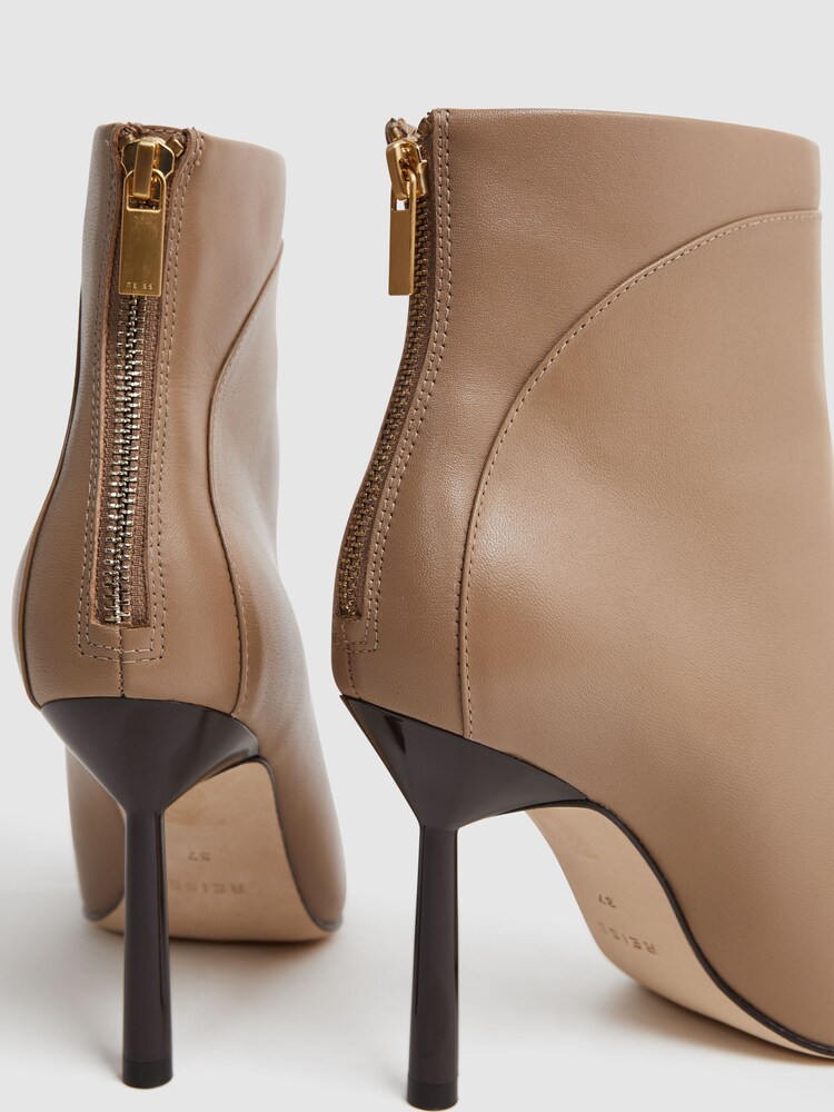 Reiss Camel Lyra Signature Leather Ankle Boots - Image 5 of 5 Reiss Camel Lyra Signature Leather Ankle Boots - Image 5 of 5