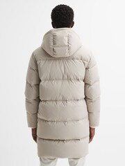Reiss Stone Skye Hooded Mid Length Puffer Jacket - Image 4 of 5