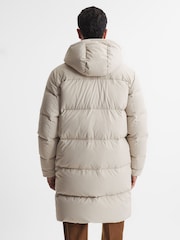 Reiss Stone Skye Hooded Mid Length Puffer Jacket - Image 5 of 5