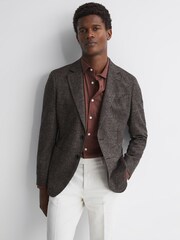 Reiss Copper Viscount Slim Fit Mercerised Cotton Jersey Shirt - Image 3 of 5