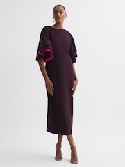 Florere Tiered Sleeve Midi Dress - Image 1 of 5