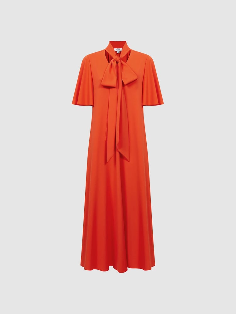 Florere Tie Neck Midi Dress - Image 2 of 6