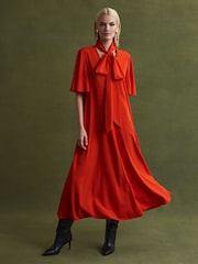 Florere Tie Neck Midi Dress - Image 3 of 6