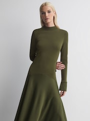 Florere Knitted Satin Midi Dress - Image 1 of 6