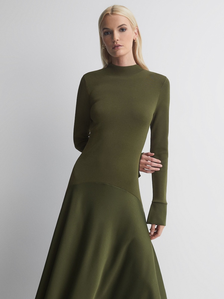 Florere Knitted Satin Midi Dress - Image 1 of 6