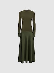 Florere Knitted Satin Midi Dress - Image 2 of 6