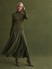 Florere Knitted Satin Midi Dress - Image 3 of 6