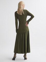 Florere Knitted Satin Midi Dress - Image 4 of 6