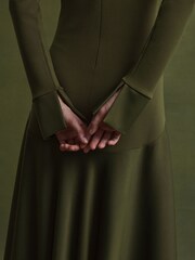 Florere Knitted Satin Midi Dress - Image 5 of 6