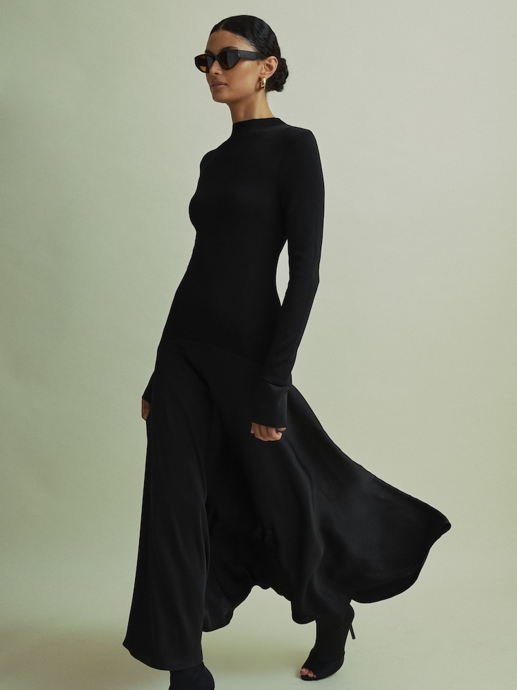 Florere Knitted Satin Midi Dress - Image 1 of 1