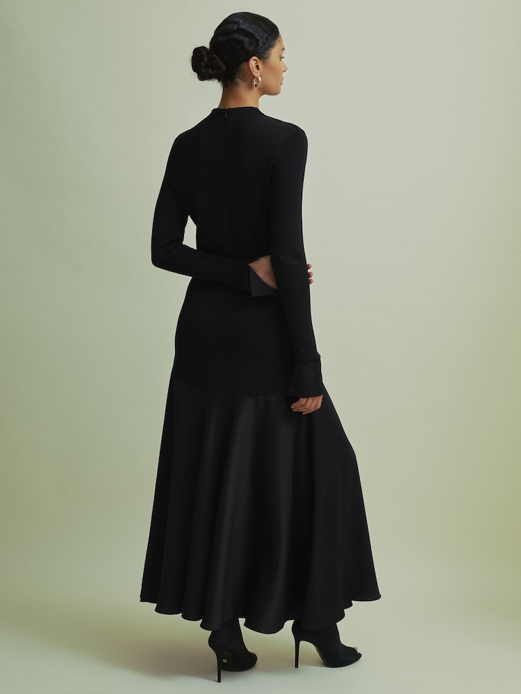Florere Knitted Satin Midi Dress - Image 2 of 6 Florere Knitted Satin Midi Dress - Image 2 of 6