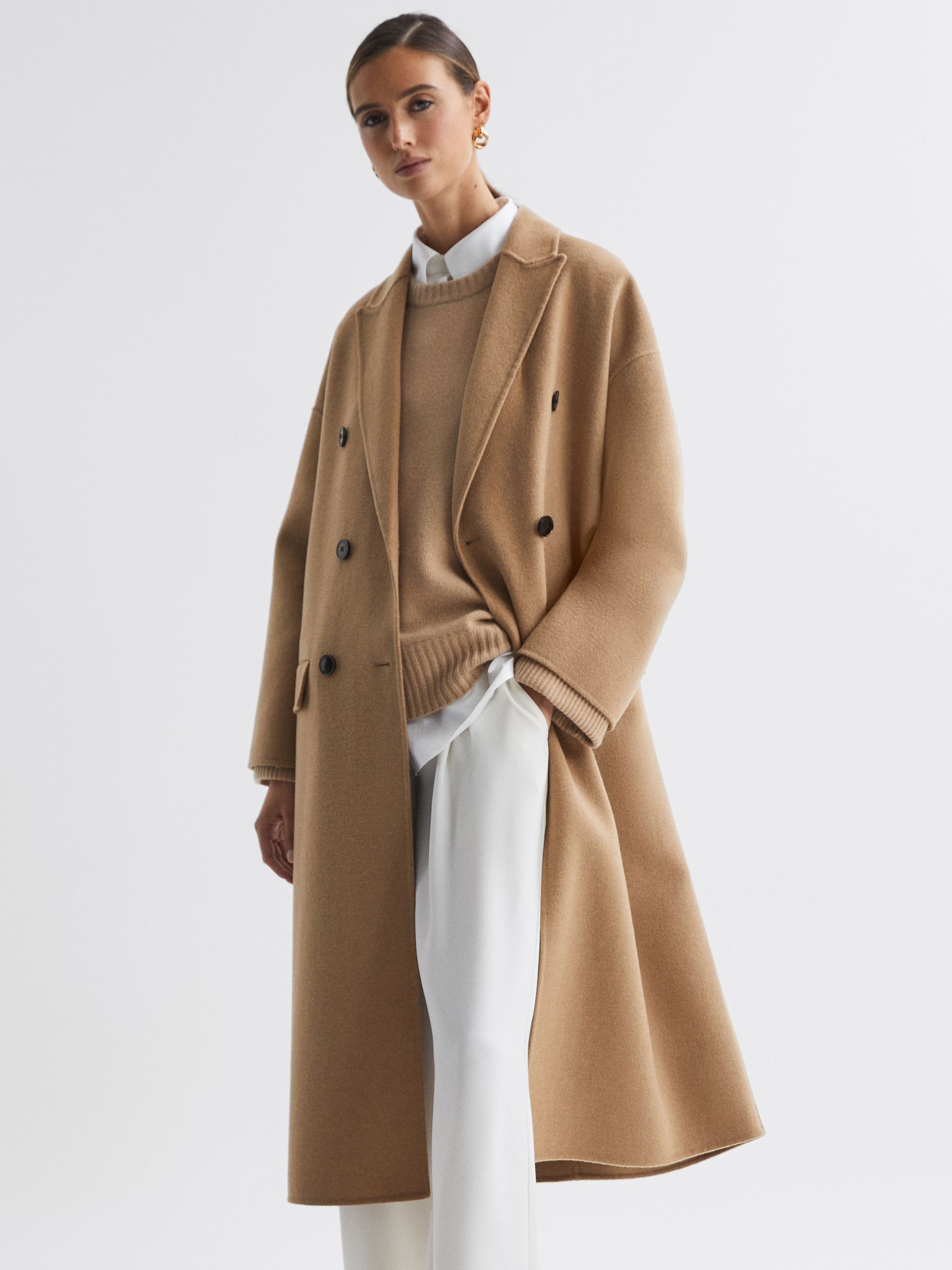Relaxed camel coat best sale