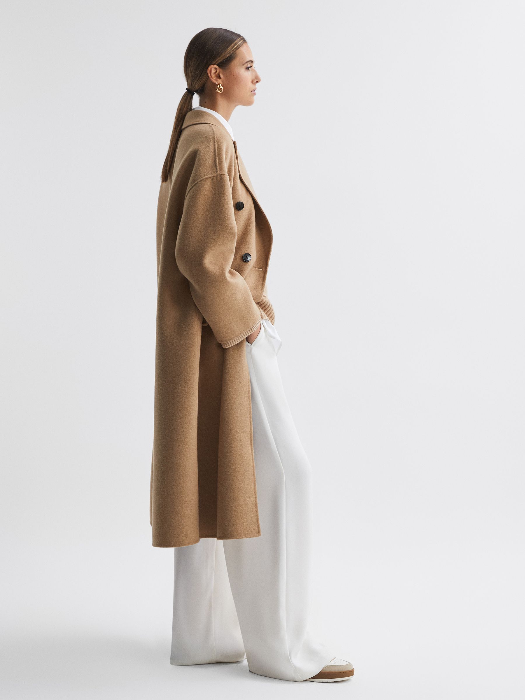 Relaxed wool blend coat best sale