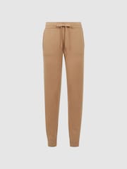 Reiss Camel Elsa Wool Blend Drawstring Joggers - Image 2 of 4