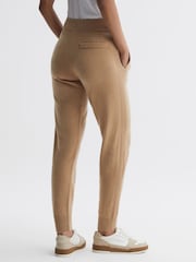 Reiss Camel Elsa Wool Blend Drawstring Joggers - Image 4 of 4