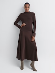 Florere Knitted Satin Midi Dress - Image 1 of 6