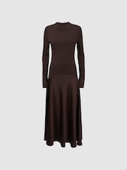 Florere Knitted Satin Midi Dress - Image 2 of 6