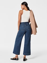 SPANXshape™ Every Wear Cropped Wide Leg Jeans with Patch Pockets, Shaded Blue - Image 2 of 6