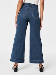 SPANXshape™ Every Wear Cropped Wide Leg Jeans with Patch Pockets, Shaded Blue - Image 6 of 6