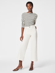 Spanx Cropped Raw Hem Wide Leg Jeans - Image 1 of 5