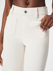 Spanx Cropped Raw Hem Wide Leg Jeans - Image 4 of 5