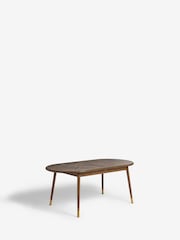 Dark Natural Edwin Marble and Oak Effect 6 to 8 Seater Extrendable Dining Table - Image 5 of 8