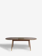 Dark Natural Edwin Marble and Oak Effect 6 to 8 Seater Extrendable Dining Table - Image 8 of 8