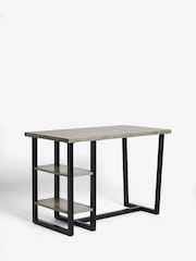 Grey Concrete Effect Curtis 2 Seater Bar Table - Image 4 of 5