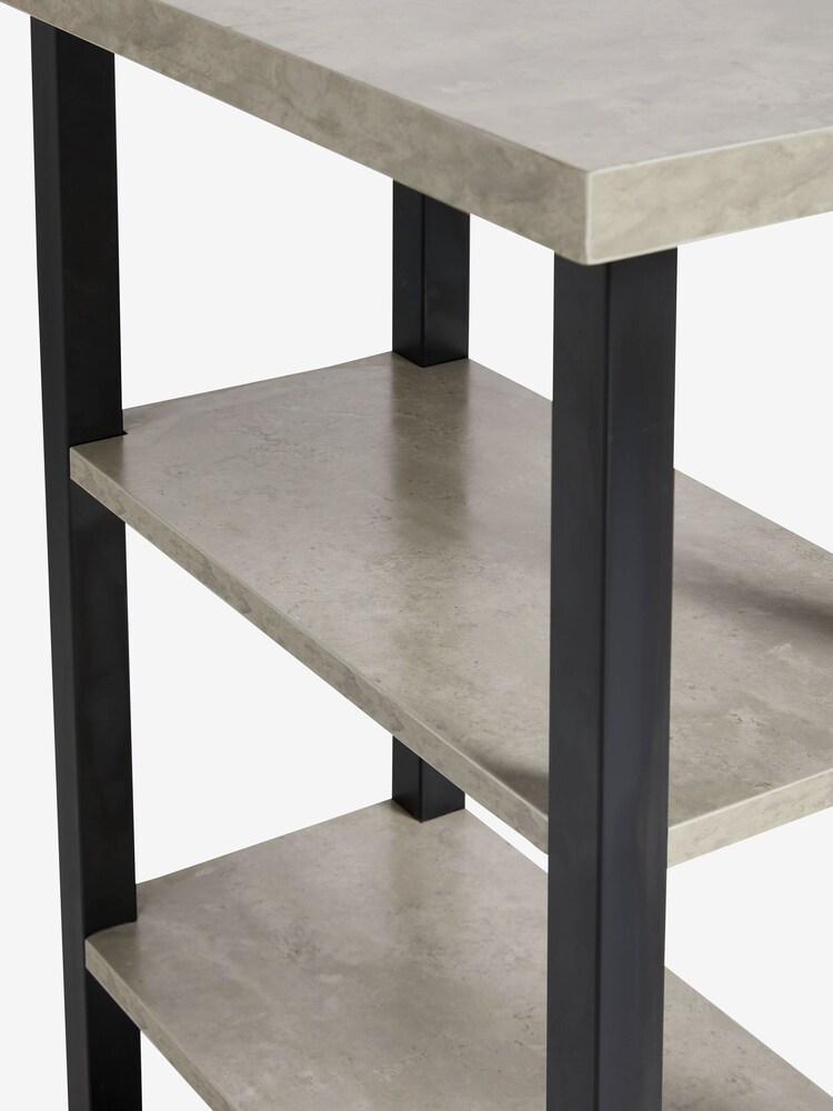 Grey Concrete Effect Curtis 2 Seater Bar Table - Image 5 of 5