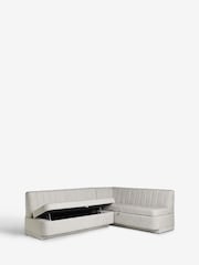 Chunky Weave Mid Natural Anderson Storage Corner Dining Bench - Image 8 of 9
