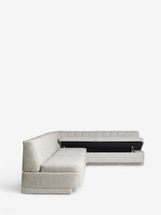 Chunky Weave Mid Natural Anderson Storage Corner Dining Bench - Image 9 of 9