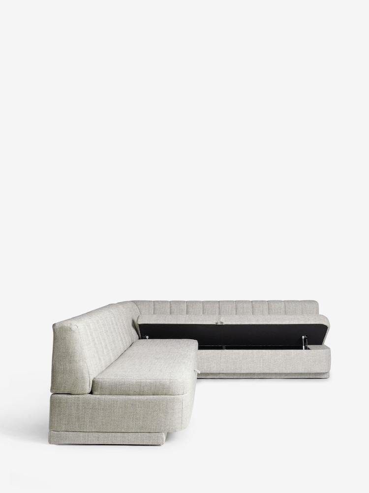 Chunky Weave Mid Natural Anderson Storage Corner Dining Bench - Image 9 of 9