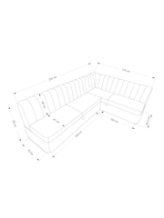 Monza Faux Leather Dark Grey Anderson Storage Corner Dining Bench - Image 5 of 11