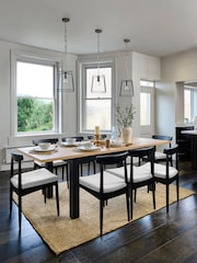 Black Malvern Oak Effect Dining Table - Image 1 of 10