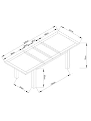 Black Malvern Oak Effect Dining Table - Image 10 of 10