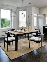Black Malvern Oak Effect Dining Table - Image 2 of 10