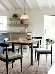 Black Malvern Malvern Oak Effect 4 to 6 Seater Extending Dining Table - Image 1 of 7